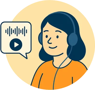beluister een voorbeeld-gesprek