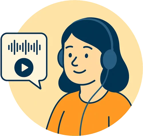beluister een voorbeeld-gesprek